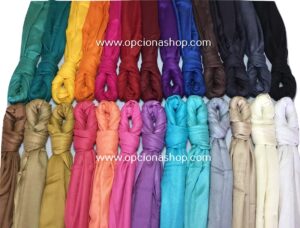 Pashmina por color liso mayoreo tela 100% Viscosa