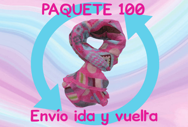 Mayoreo en pashminas 100 pzs envío ida y vuelta