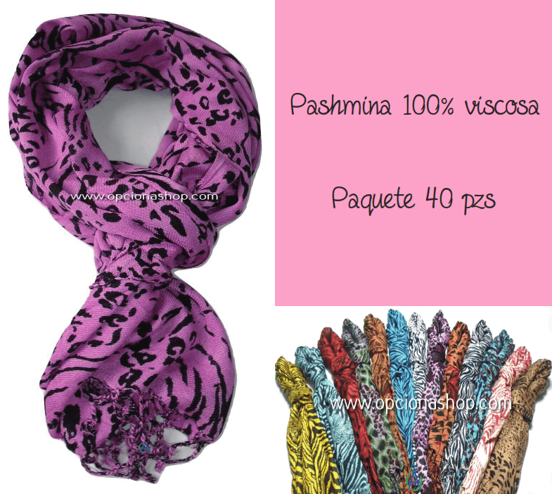 Paquetes Pashmina Viscosa modelos surtidos 100% viscosa - Imagen 4