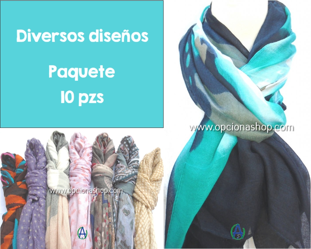 Paquetes de Pashminas surtidas precio de mayoreo - Imagen 3