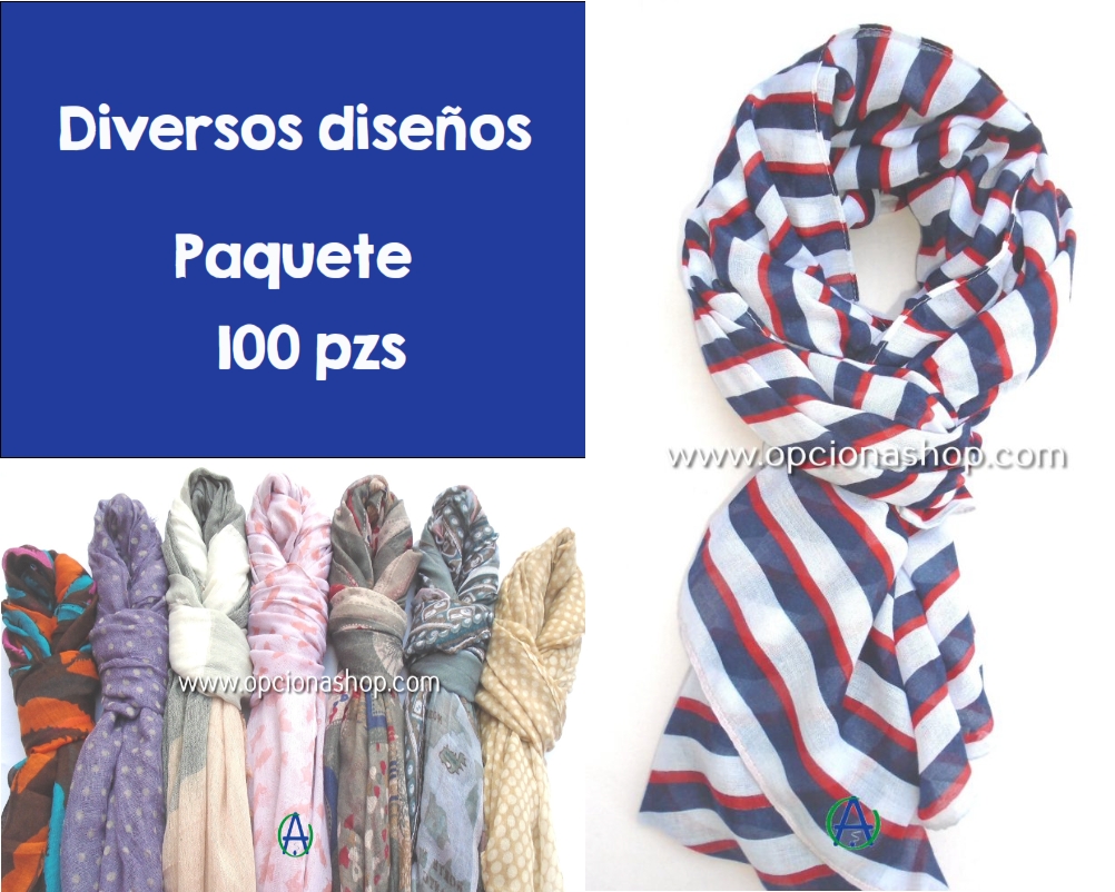 Paquetes de Pashminas surtidas precio de mayoreo - Imagen 7
