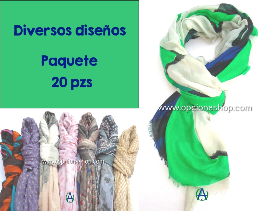 Paquetes de Pashminas surtidas precio de mayoreo - Imagen 4