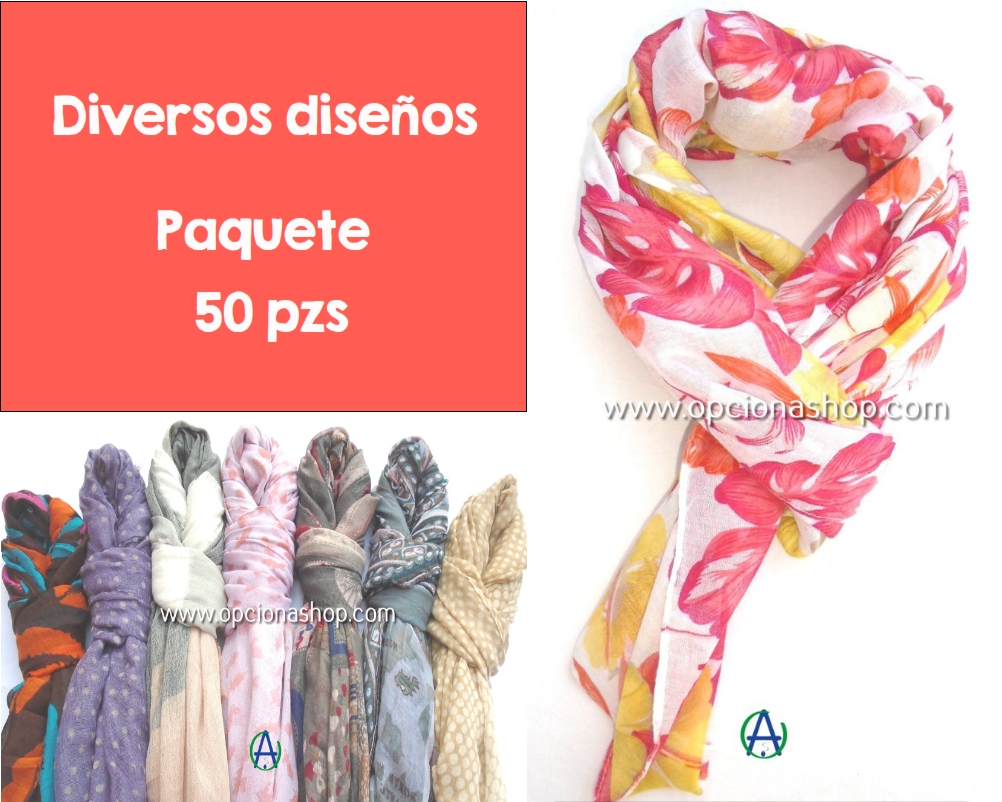 Paquetes de Pashminas surtidas precio de mayoreo - Imagen 5
