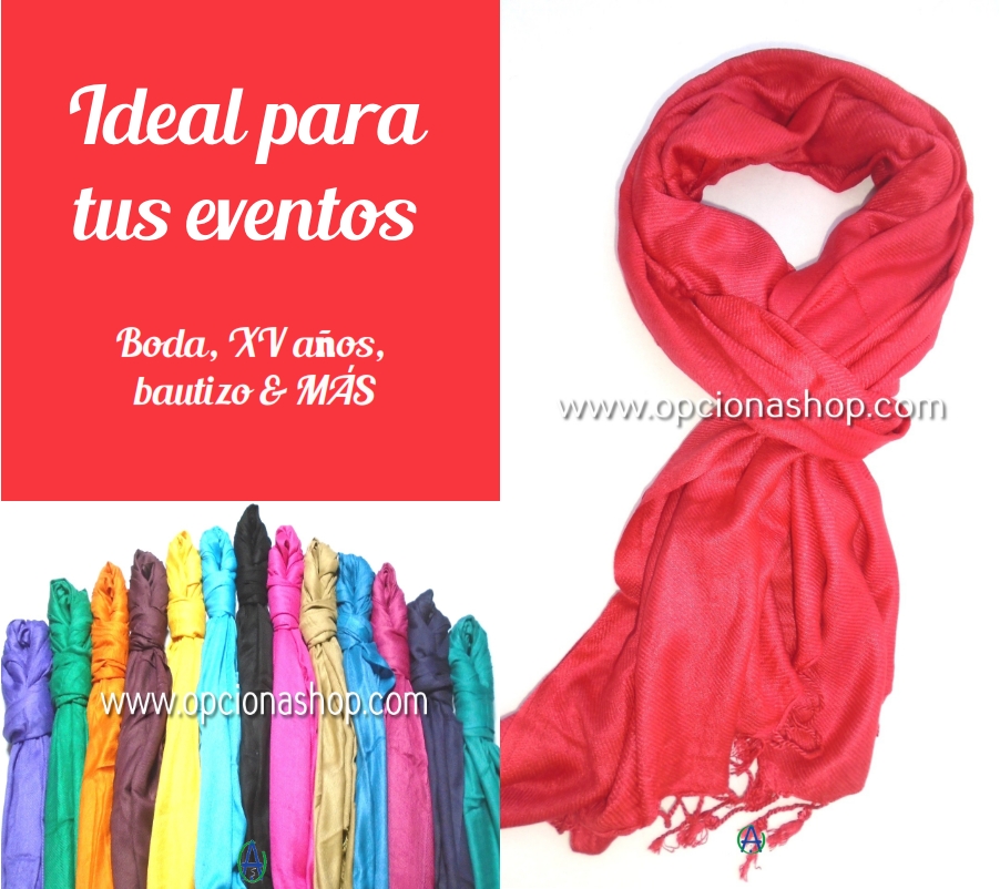 Pashmina para eventos 1era calidad tela 100% Viscosa - Imagen 18