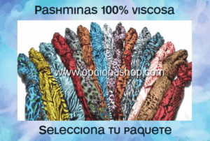 Paquetes Pashmina Viscosa modelos surtidos 100% viscosa